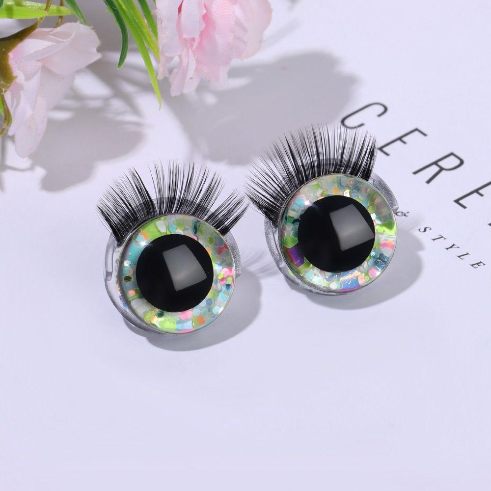 Change Makeup Doll Bear Crafts Stuffed Toys Eye Accessories Doll Eyelash 3D Eyes +Eyelash