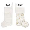 Winter White Christmas Stocking Hanging Bag Decoration Soft Textured Design Gift Storage Holiday Essential