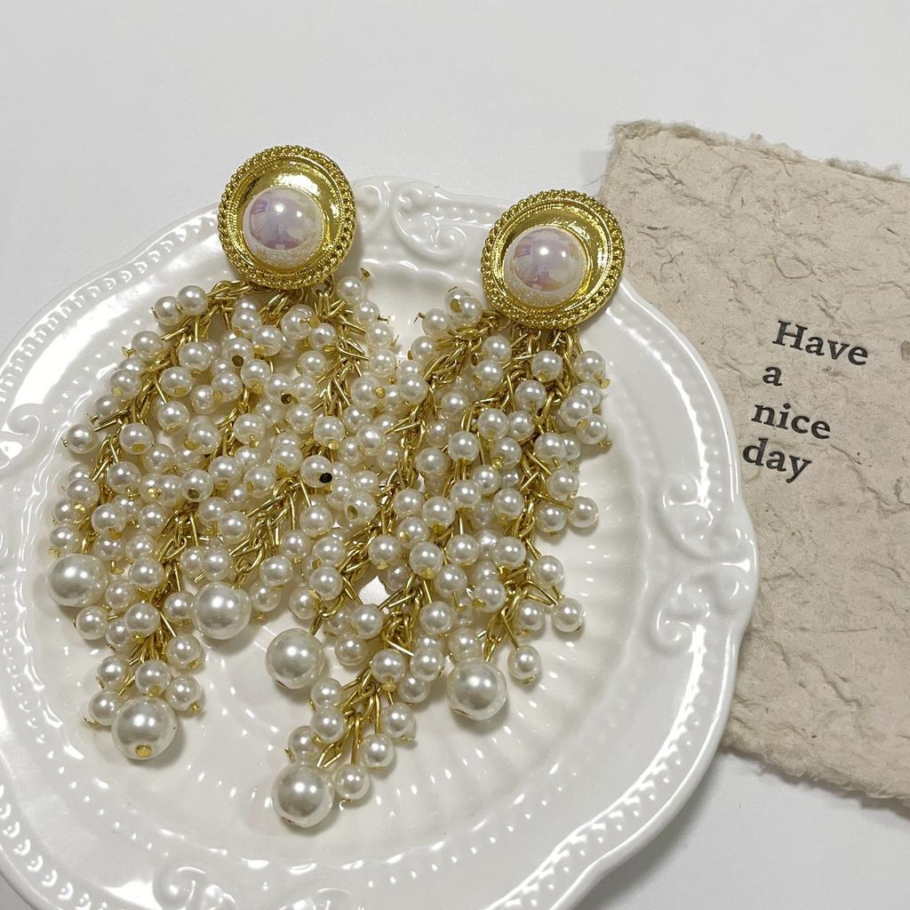 Brincos Longos com Franjas Retro Franceses, Modernos, de Alta Qualidade, Elegantes e Tendência