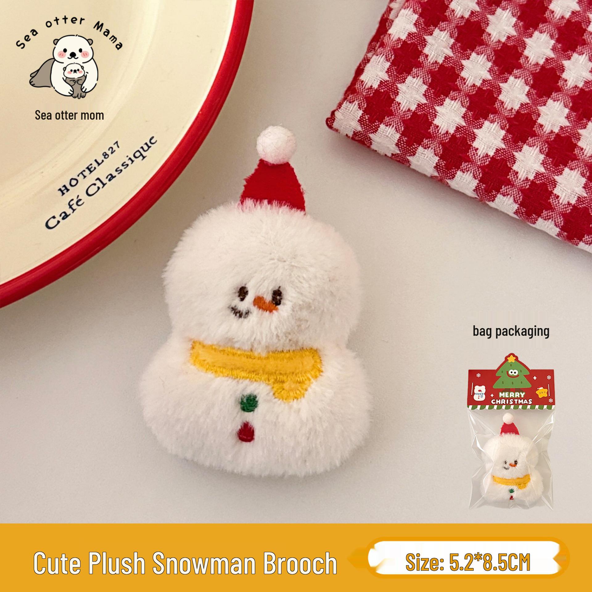 Tengyi Christmas Penguin Plush Brooch Hair Clip for Girls and Backpack Decoration. Brooch