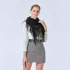 Retro Knitted Shawls Solid Color Women Shawls Casual Tassels Shawls  for Women