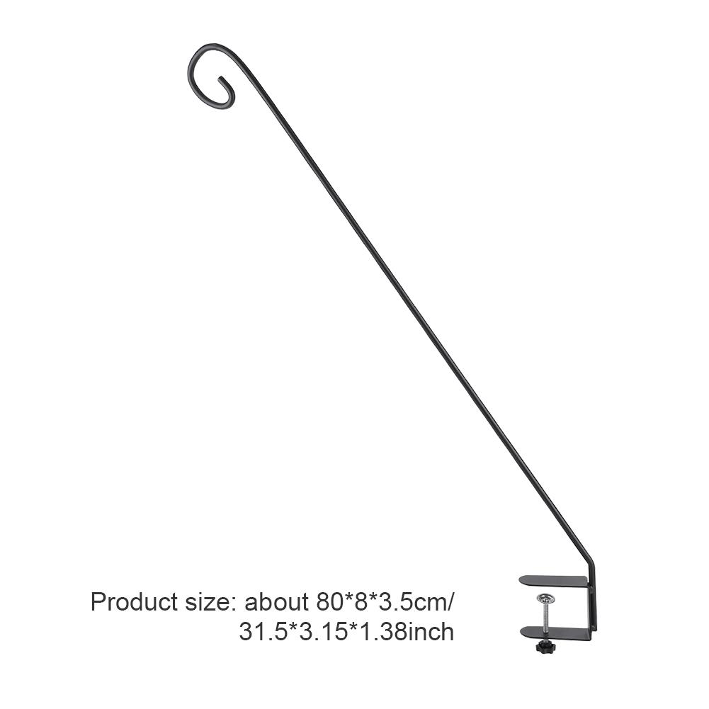Heavy Duty Deck Hook Clamp On Deck Hook Multi-Function Bird Feeder Hanger Hook Extended Plant Hanger for Lanterns Wind Chimes