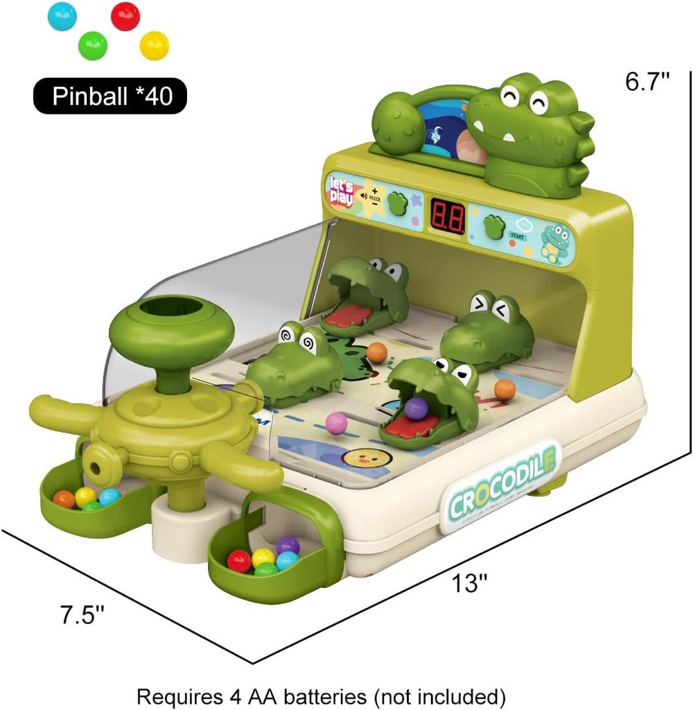 Hitish Flipperautomat für Kinder, Dinosaurier-Brettspiele für Kleinkinder, Pädagogisches interaktives elektronisches Spielzeug, Geburtstagsgeschenk für Jungen und Mädchen ab 3 Jahren