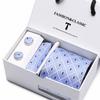 Men's Tie Gift Set: Striped & Polka Dot Tie, Pocket Square, Cufflinks