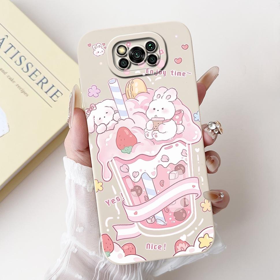 Phone Case For Xiaomi Poco X3 Pro Cases Simple Pattern Shockproof Back Cover Soft TPU For Xiaomi Poco X3 PocoX3 NFC Case Bumper