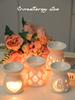 Delicate Mini Ceramic Hollow Floral, Heart, Moon & Star Shaped Aromatherapy Candle Holder, Fragrance Oil Diffuser Burner.