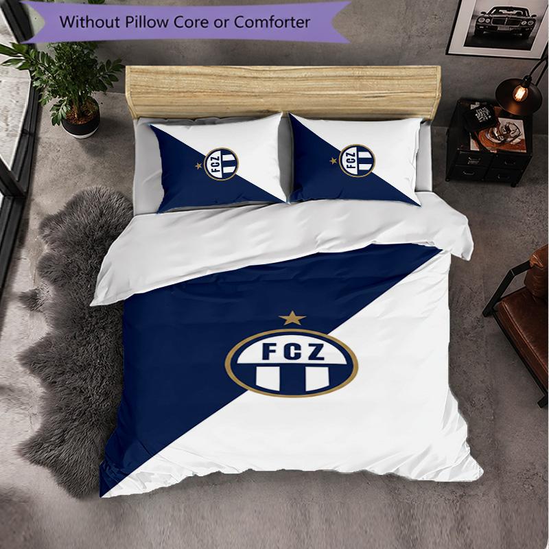 Biancheria da letto a tema FC Zürich Set 3 Pezzi Copripiumino Biancheria da letto decorativa per camera da letto per adolescenti Decorazione per la casa