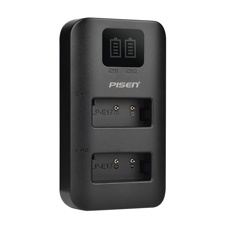 Pinson LP-E17 Dual Slot Charger Dual Charge for Canon EOS 750D RP 760D 77d 800d 2