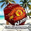 Custom Name Personalized Manchester Football F.C Print Umbrella, Auto Open Close, 8‑Rib Sturdy Frame, Commute Camping Hiking Use, Birthday Gift