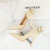 Banquet High Heels Thin Heels Shallow Mouth Pointed Toe Side Hollowed Out Rhinestone Bow Tie Single Shoes
