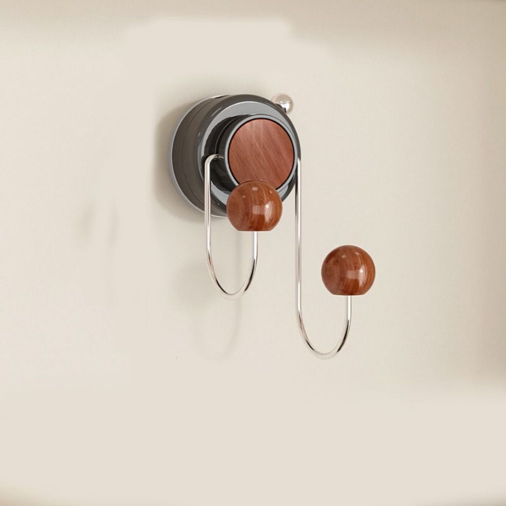 Space Saving Shower Hook Traceless Bathroom Wall Hook Suction Cup Double Hook Bathroom