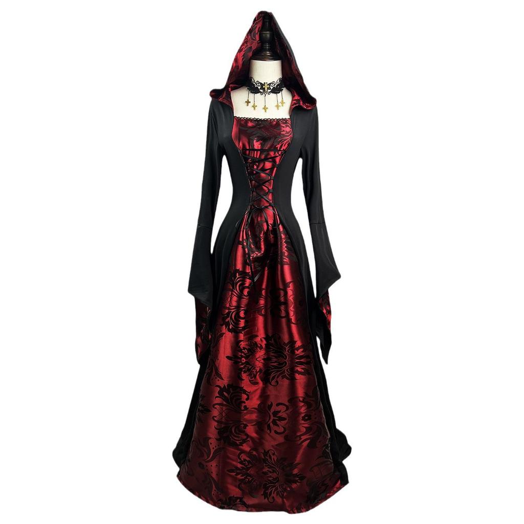 Halloween Vampir Umhang Cosplay Kostüm Zauberer Robe