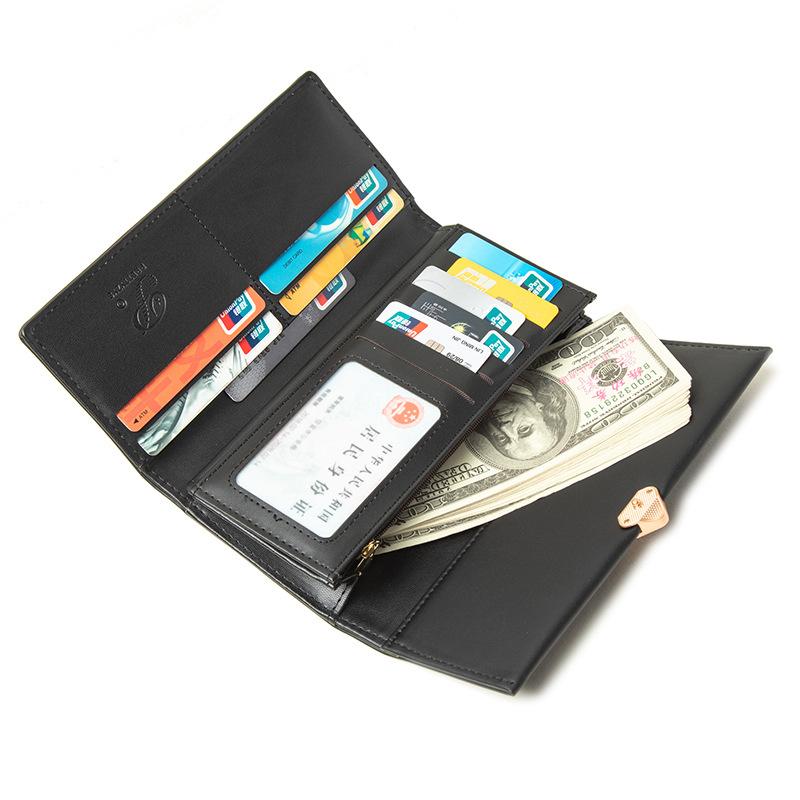 Women's Light Luxury Minimalist Style Clutch, Long Wallet, Card Holder, Leather Clip, Coin Purse