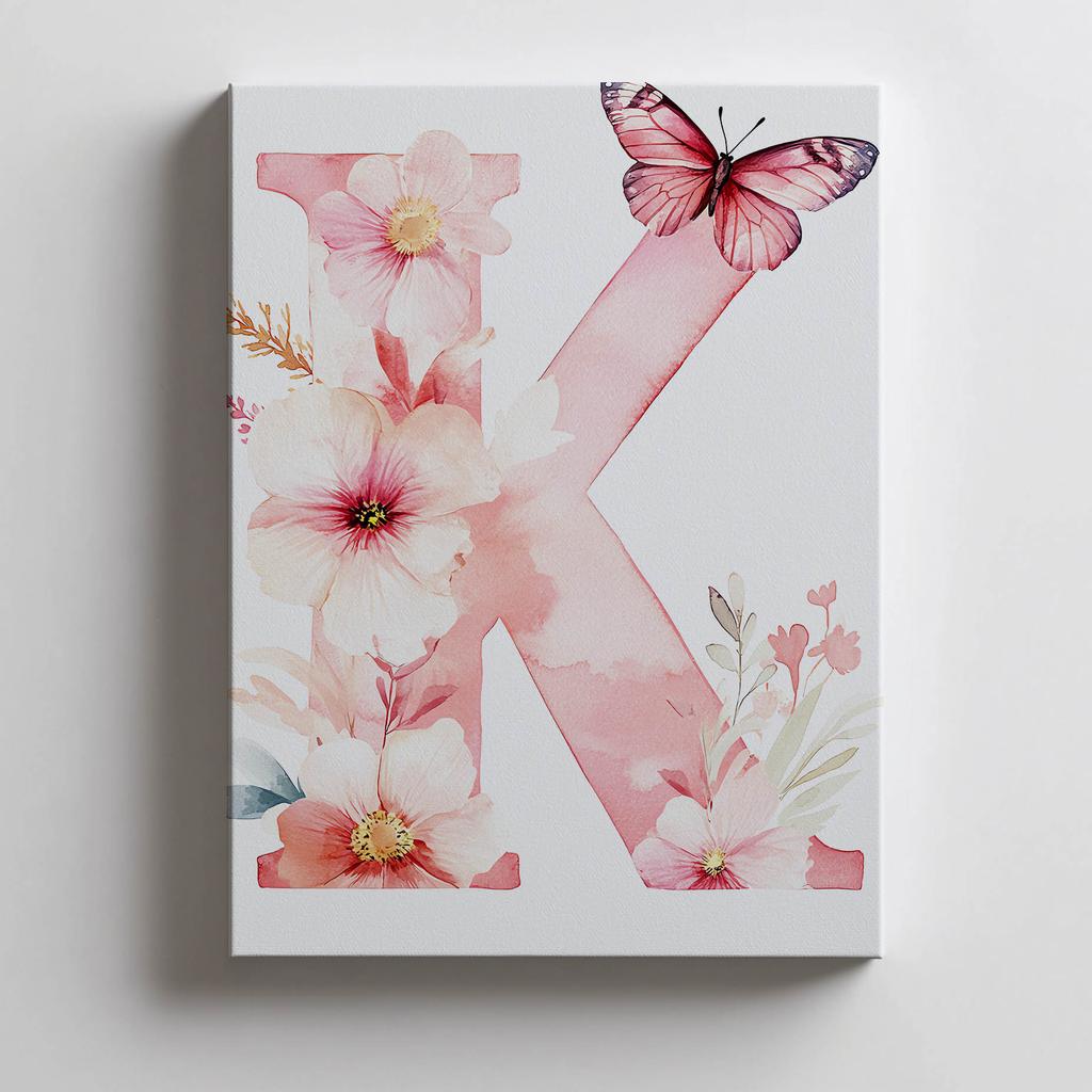 K Jak Kwiaty - Plakat Dekoracyjny Dla Dzieci K Jak Kwiaty - Plakat Dekoracyjny Dla Dzieci, 70X100 Cm, Rama Drewniana Ciemny Brąz, Papier Matowy 230 Gs