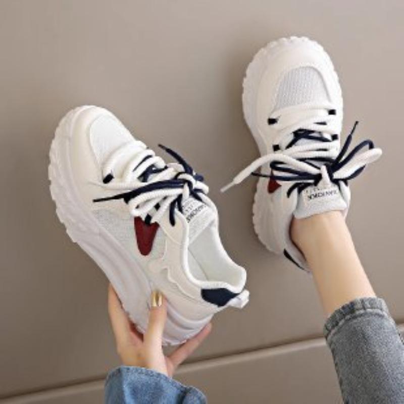 Mesh Breathable Thick-soled Dad Shoes Women's Summer New Versatile Foot Small Height Increase Casual Sports Shoes
