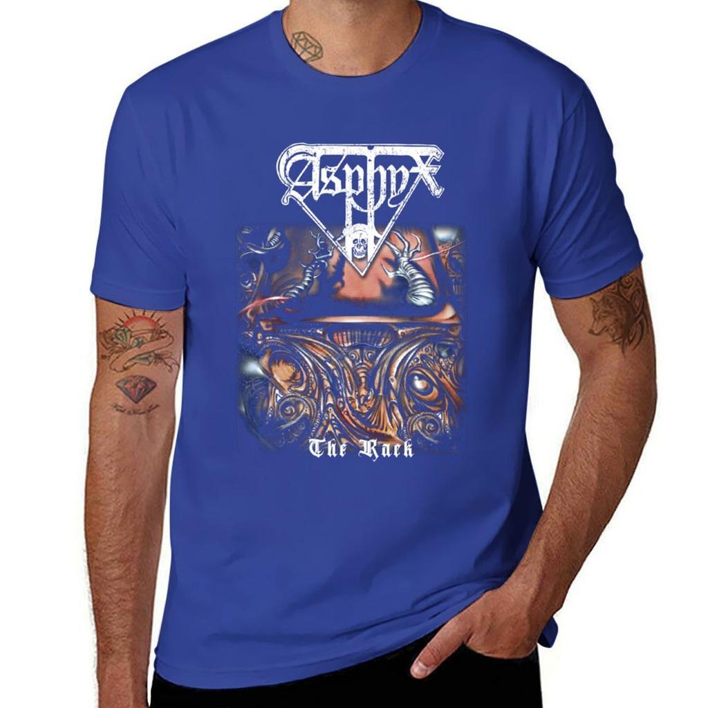 Asphyx - The Rack Classic Old School Death Metal T-Shirt korean fashion blanks customizeds black t-shirts for men