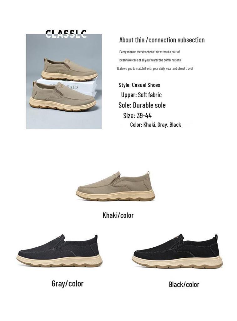 2026 Men's Summer Canvas Loafers - Casual, Breathable, Slip-on Dad Shoes