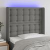 VidaXL LED Headboard Bedroom Furniture Single Bed Accessory Headboard Bed Frame Interior Dark Grey 3124465