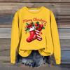 Women's Fashion Casual Long Sleeve Loose Christmas Printed Sweatshirt