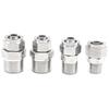 304 Stainless Steel Quick-Connect Air Tube Fitting with PTFE PU Nylon Hose Quick Lock Nut