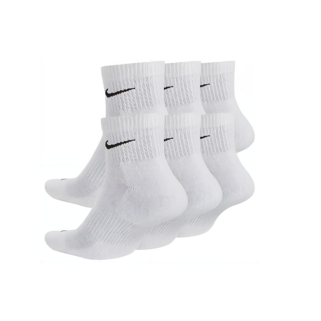 Nike Everyday Plus Cushioned Ankle Socks 6 Pairs White SX6899-100