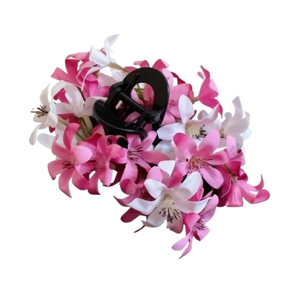 Acrylic Large Shark Clip Colorful Ponytail Holder Elegant Hair Crab Clip  Party розовый