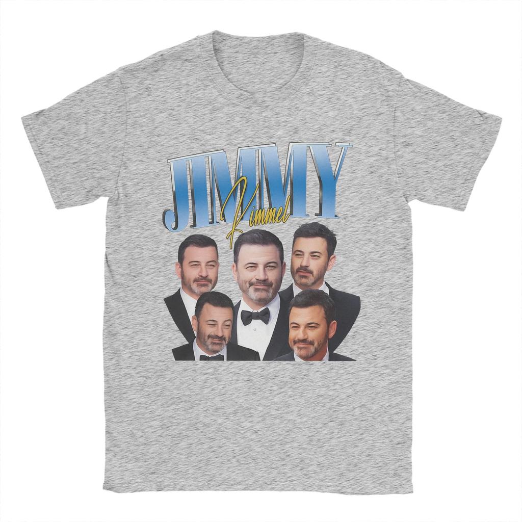 Men's Jimmy Kimmel T Shirt  100% Cotton Tops Amazing Short Sleeve Crew Neck Tees Plus Size T-Shirts