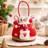 Christmas Goodie Bags for Kids, Small Candy Gift Bags with Handles and Button Closure for Christmas Eve Gifts