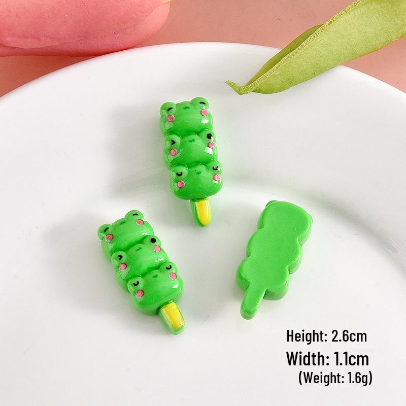 Cute Frog Summer Resin Charms: Cream Glue Accessories for Phone Cases, Refrigerator Magnets, and Crocs