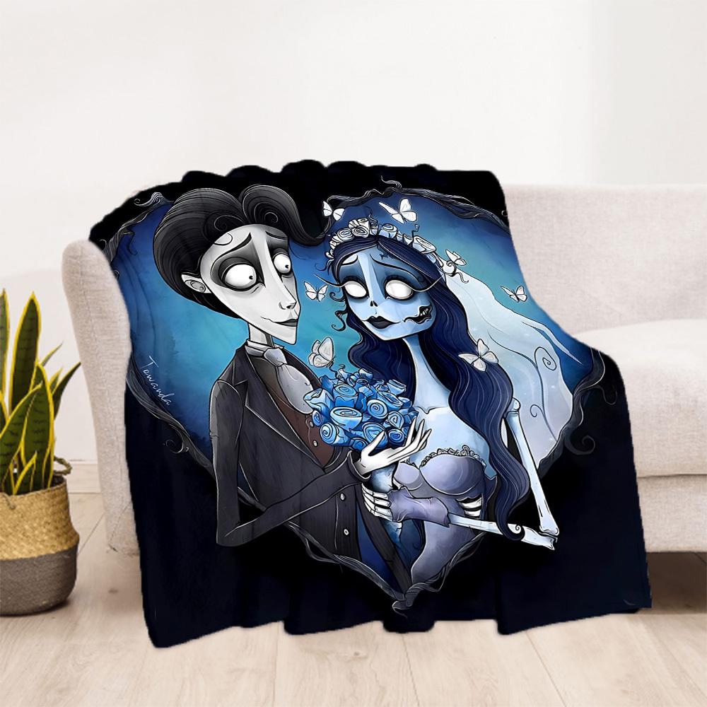 1PC Corpse Bride Outdoor Blanket Lightweight Flannel, Soft & Warm, All-Season Use for Sofa, Outdoor145