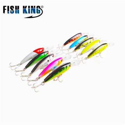 FTK 10 stück Wobble Schwanz Minnow Köder 9 Cm/7,3 G Bionic Barsch Künstliche Baitit