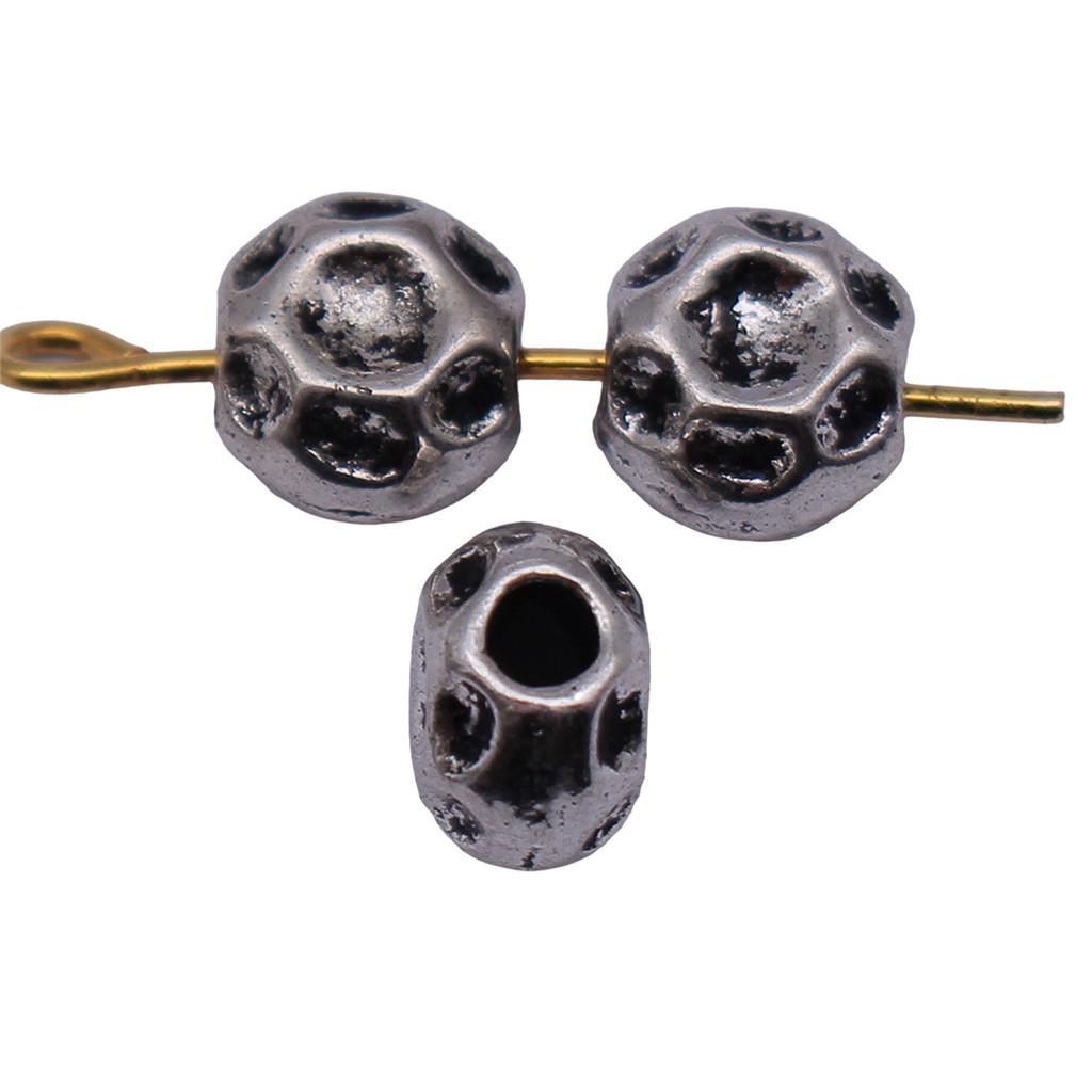 Runde Perlen mit kleinem Loch Antike Metallanhänger Abstandshalter Schmuckherstellung Zubehör