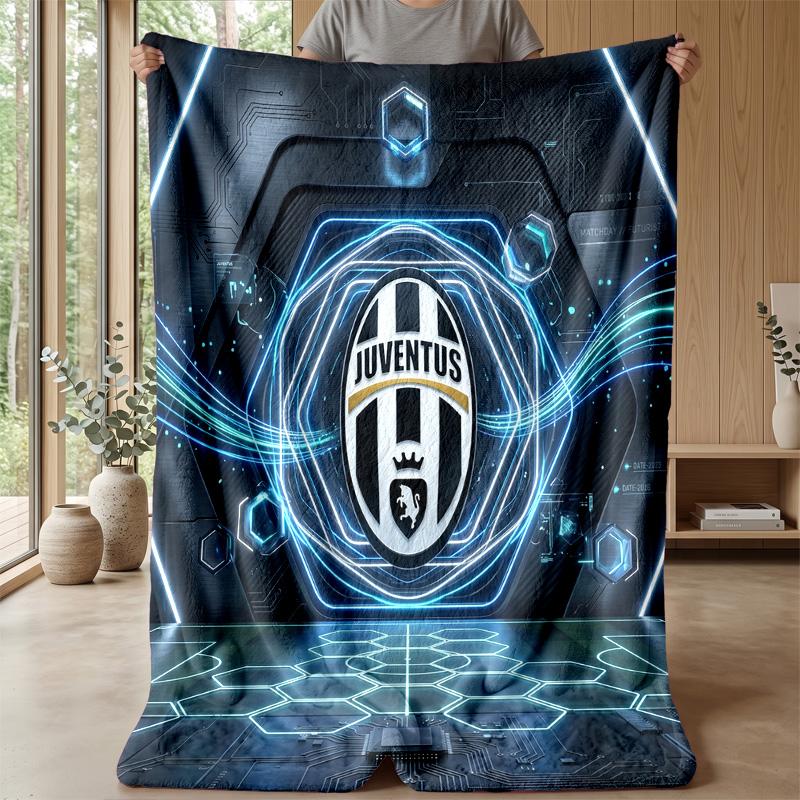 Juventus FC Theme blanket Soft Flannel Blanket Plush Throw Blanket Cozy Sofa Bed Blanket for Home Decor