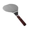 Large Round Stainless Steel Pizza Peel with Wooden Handle - Cake Transfer Tool & Baking Board