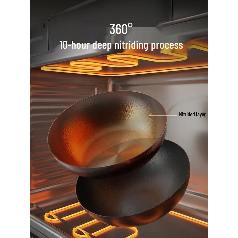 COOKER KING 28cm Rust-Resistant Titanium Wrought Iron Wok