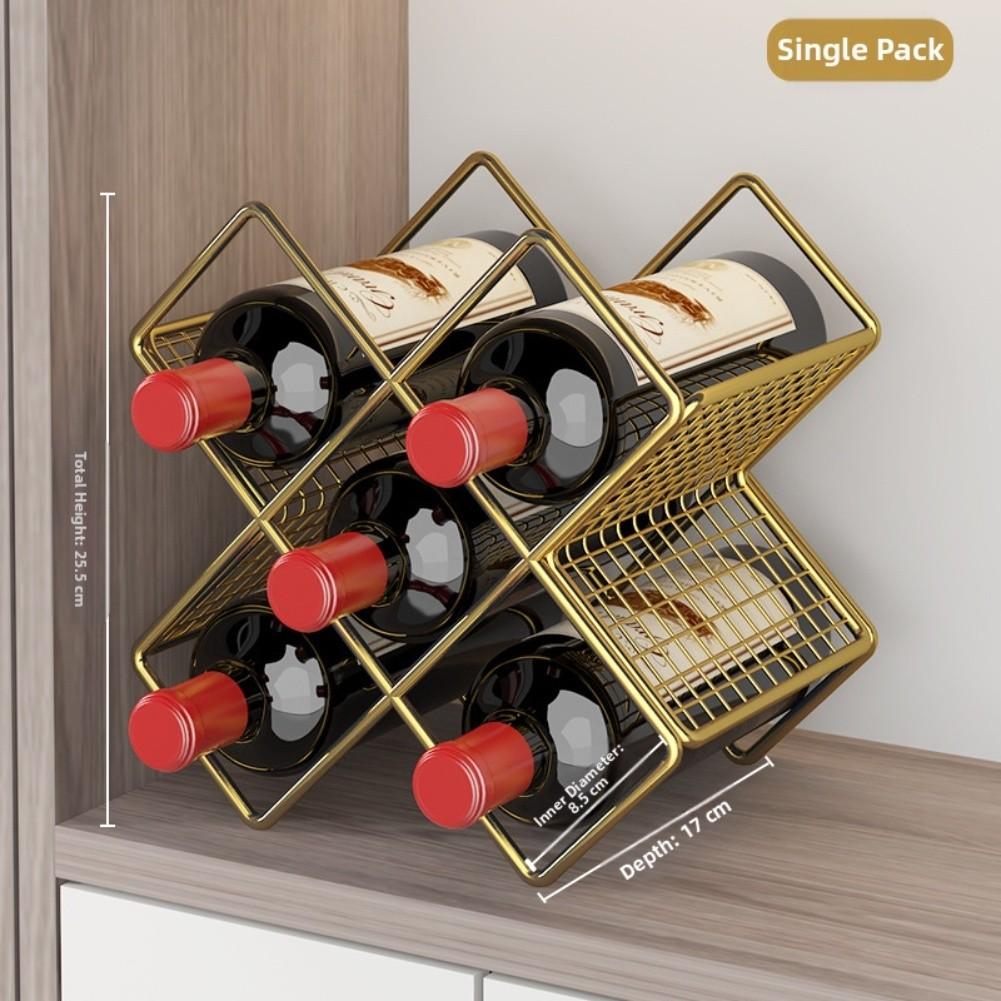 Adaptable Kitchen Needs Desktop Wine Holder Wine Rack Wrought Iron Storage