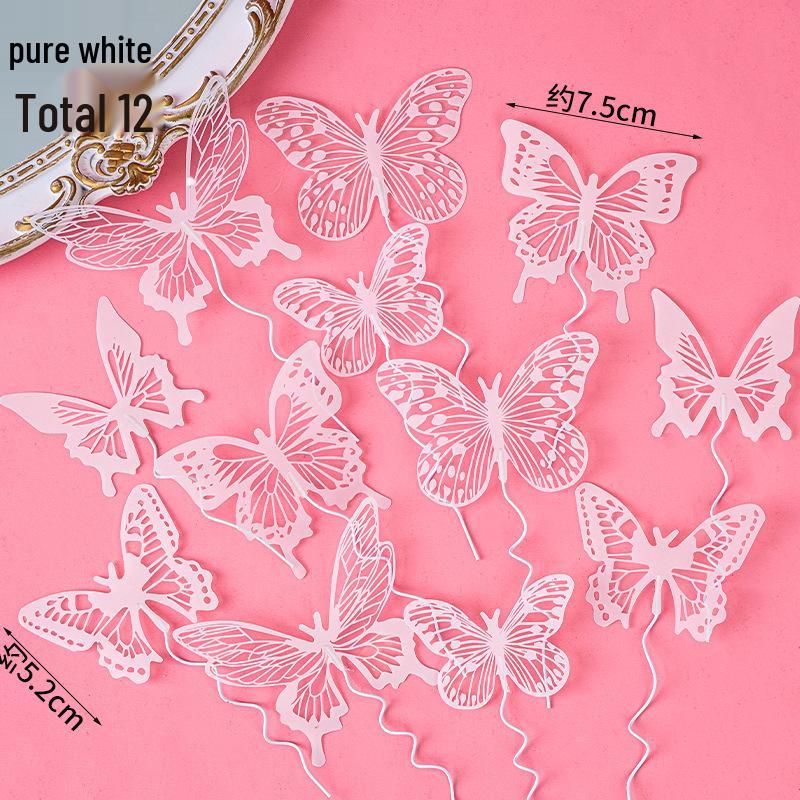 3D Fantasy Butterfly Birthday Cake Decoration Ornament