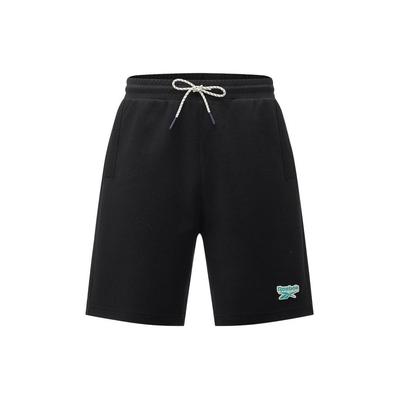 Solid Color Lace-Up Knitted Casual Shorts Unisex Shorts Black 24SRC607UGH0