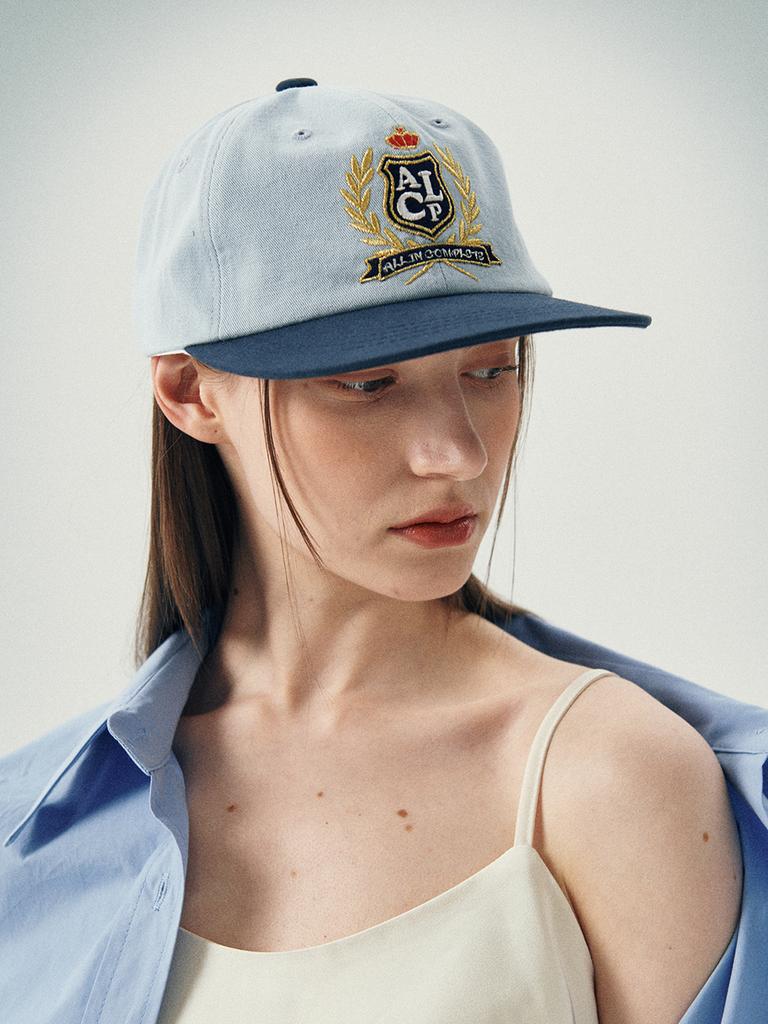 Olinkeompeulliteu Alcp High School Cap (Navy & Sky Blue)