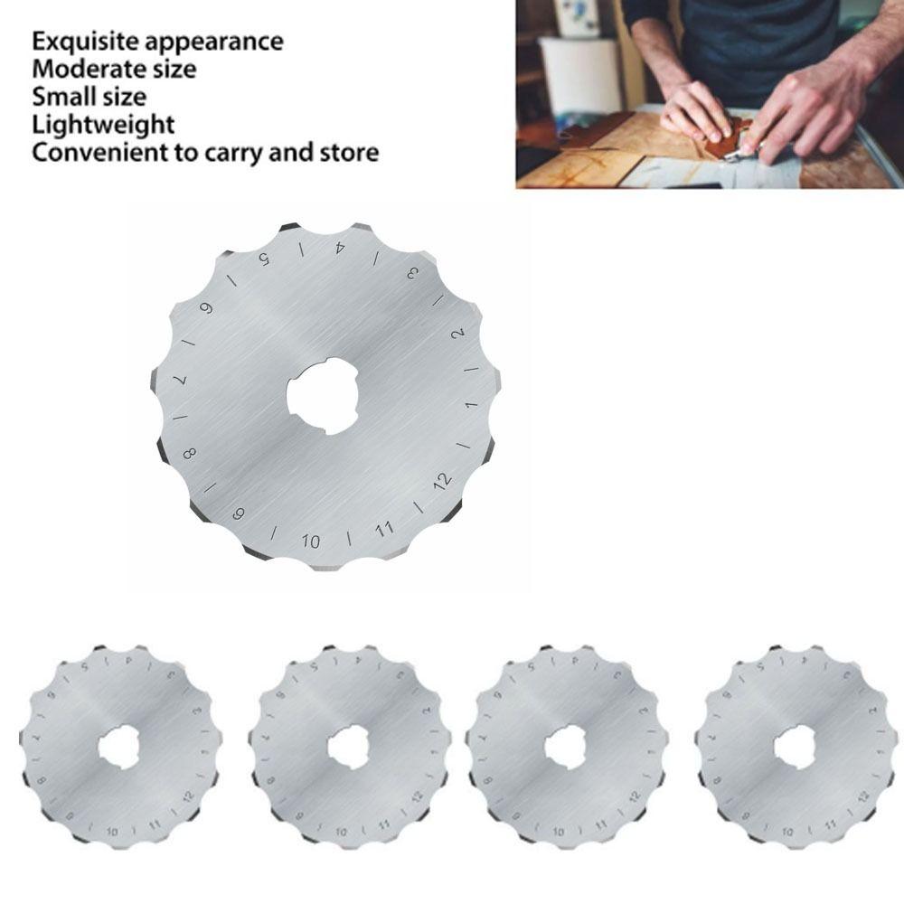 10Pcs 45mm Rotary Cutter Blades Scalloped Cutting Sharp Perforating Replacement Blades High Wear Proof