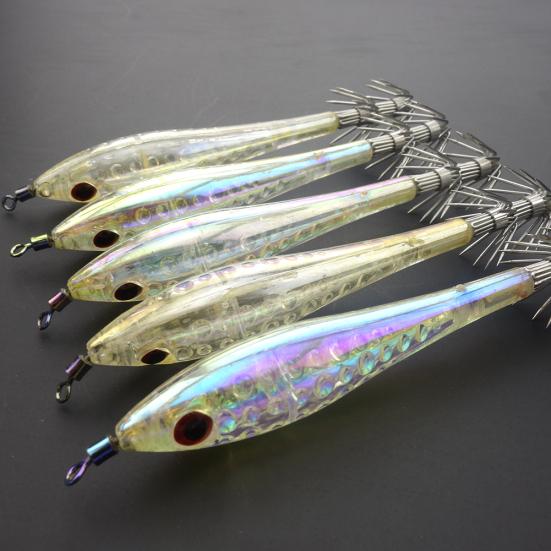 5 szt. 10 cm świecący haczyk na kalmary mątwy wędkarstwo twarde przynęty jigowe przynęty