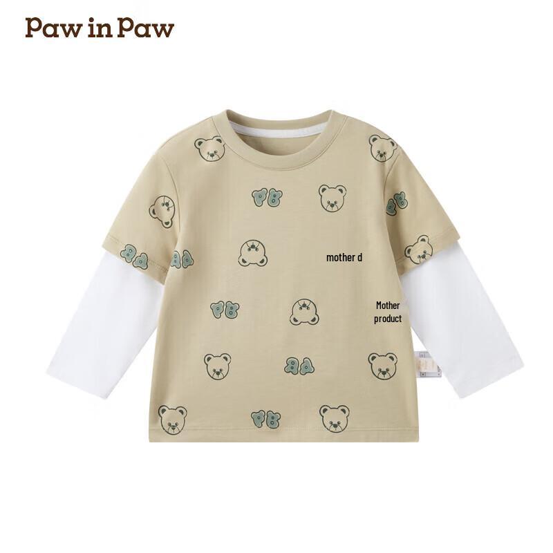 

PawinPaw Cartoon Bear Faux Two-Piece Long-Sleeve T-Shirt 100cm