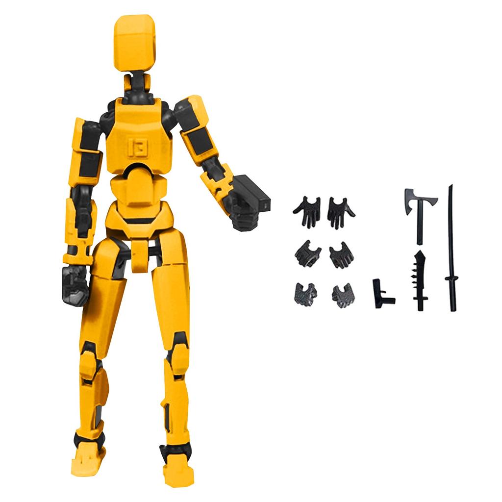 Doll 13-joint Movable 3D Printed Doll Toy 3rd Generation Dummy Doll DIY Full Body Decompression