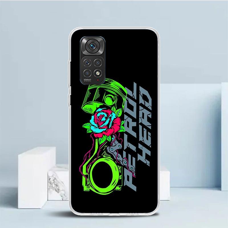 Motorcycle Gear Phone Case For Xiaomi Redmi Note 15 14 14S 13 12S 12 Pro Plus 11S 11 11T 11E 10S 10 + Soft TPU Back Cover Redmi