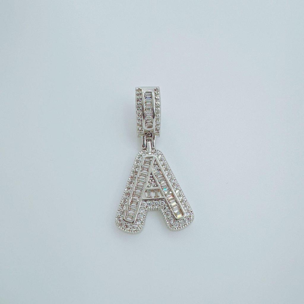 European Rock Candy Necklace: 26-Letter Pendant, Hip Hop Fashion Jewelry Accessories