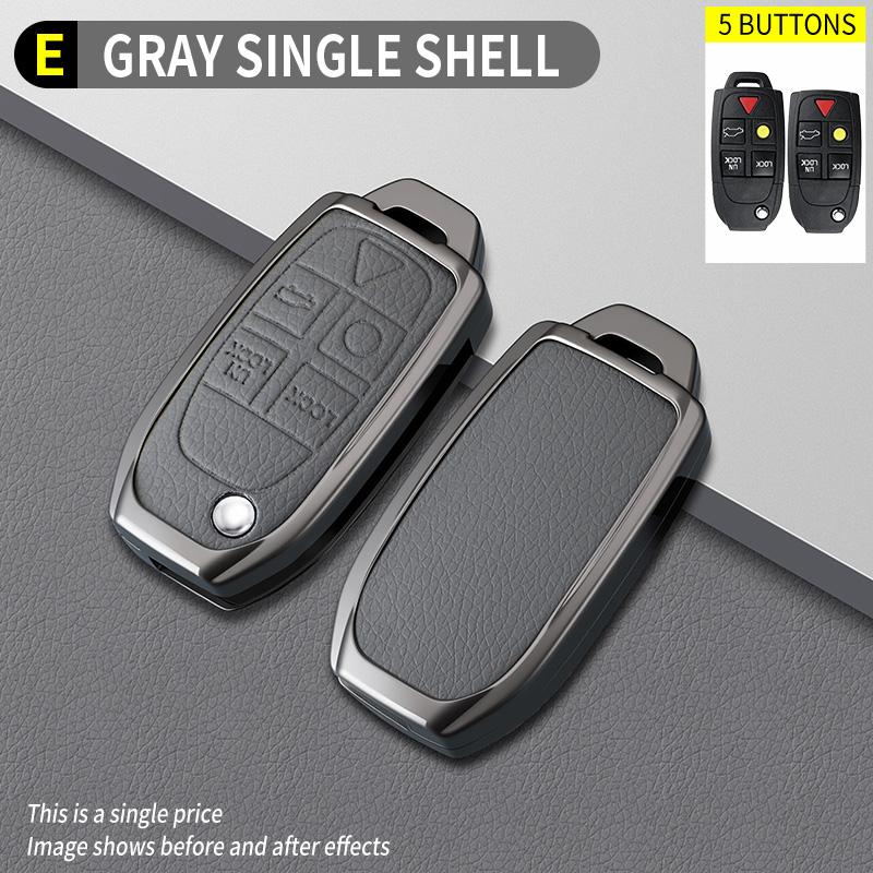 

Zine Alloy Car Key Case Shell Holder Cover for Volvo XC90 XC70 S80 S60 S40 V70 V50 C30 C70 5 Buttons Car Key Protector Accessory