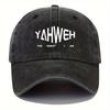 Yahweh The Great I Am Washed Baseball Cap Cotton Adjustable Outdoor Sunscreen Hat