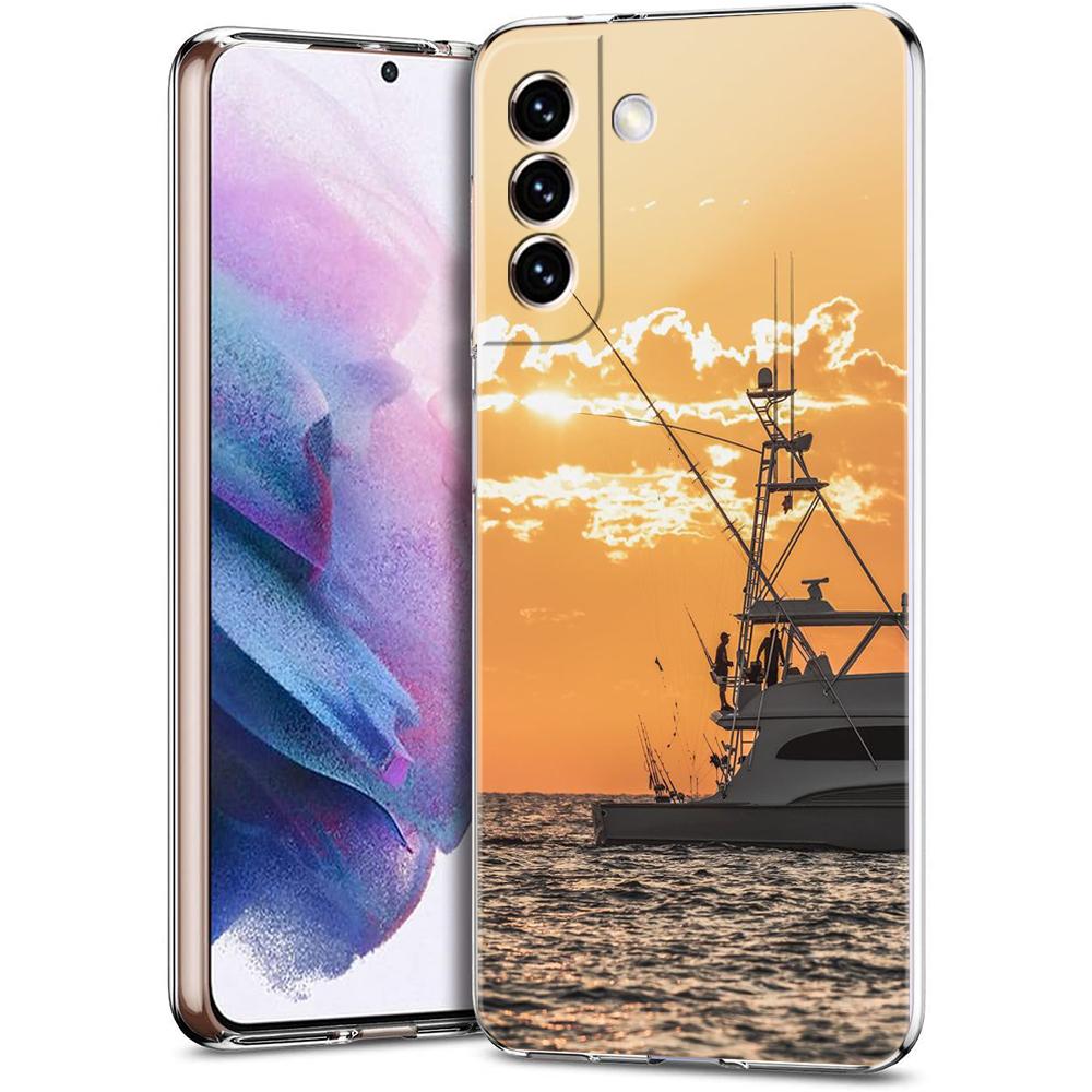 Fishing Phone Case For Samsung Galaxy S24 Ultra S23 FE S22 S20 S21 5G S10 S9 Plus S10E S8 Soft Silicone Clear Cover