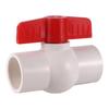 Butterfly Valve Connector Pipe 20/25/32/40/60mm Garden PVC Irrigation Aquarium Drainage System Water Supply Fittings White 1Pcs
