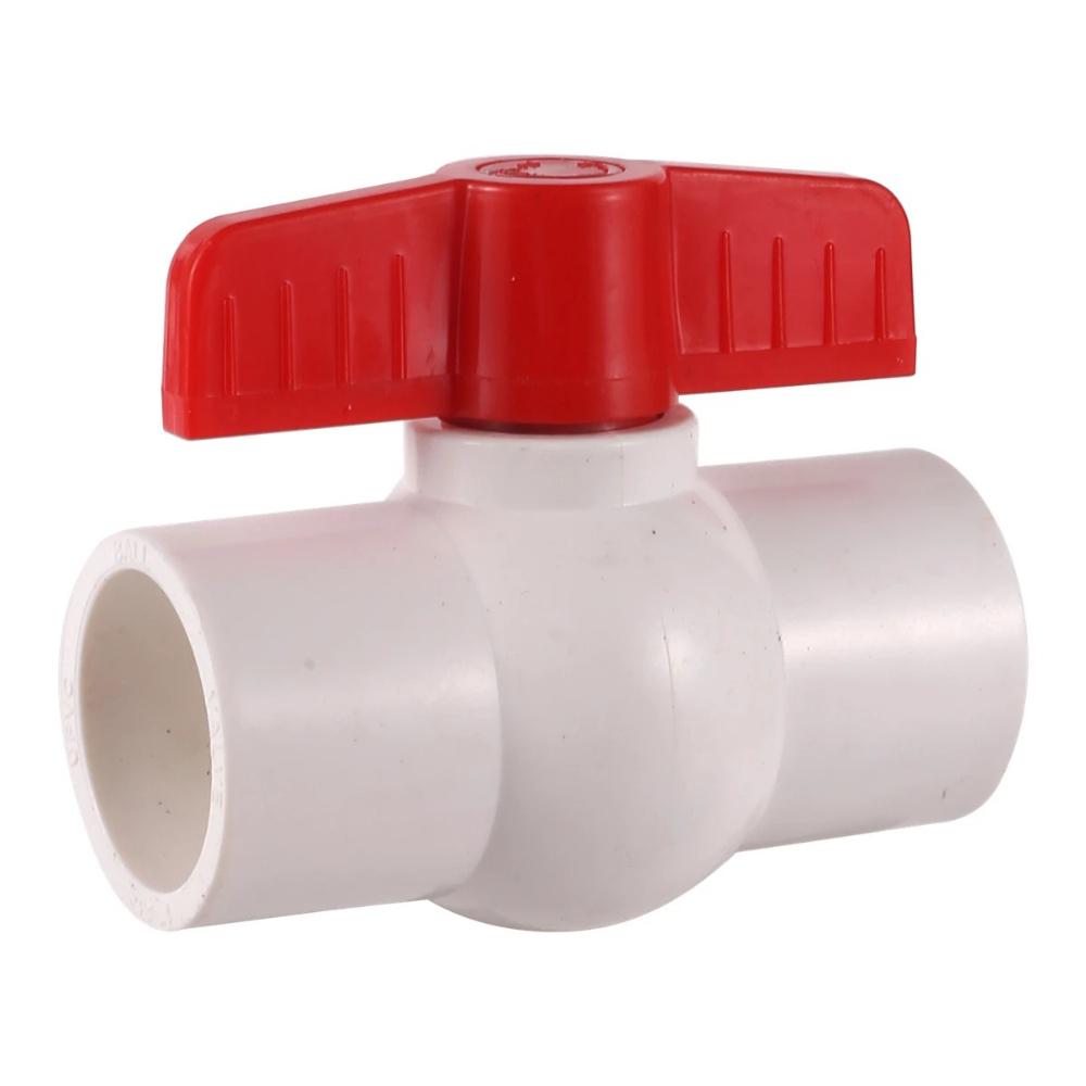Butterfly Valve Connector Pipe 20/25/32/40/60mm Garden PVC Irrigation Aquarium Drainage System Water Supply Fittings White 1Pcs